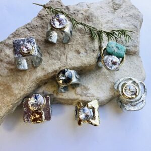 Select from an Array of Fine Austrian Crystal Rings #1128