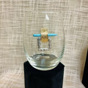 Stemless Wine Glass - Wine #314 (Turquoise)