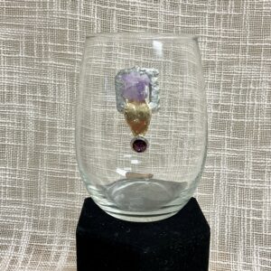Stemless Wine Glass - Wine #313 Crystal (Aura Quartz)