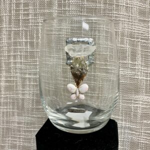 Stemless Wine Glass - Wine #307 (Butterfly & Quartz)