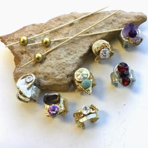 Select from an Array of Rings Featuring Fine Austrian Crystals and Semi-Precious #1132