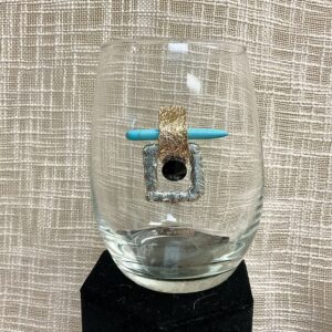 Stemless Wine Glass - Wine #314 Crystal (Turquoise)
