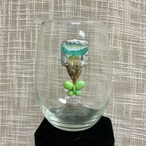 Stemless Wine Glass - Wine #308 (Butterfly & Quartz)