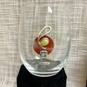 Stemless Wine Glass - Wine #321 Jade (Carnelian)