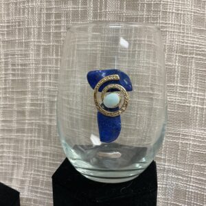 Stemless Wine Glass - Wine #322 Amazonite (Blue Lapis)