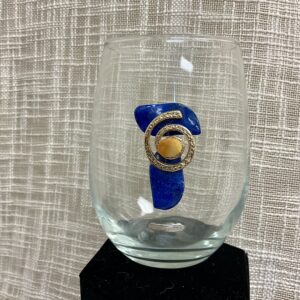 Stemless Wine Glass - Wine #322 Jade (Blue Lapis)