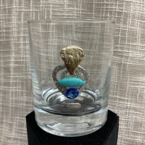 Whiskey Rocks Glass - Rocks #111 Crystal (Turquoise)